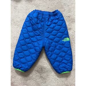 The North Face 3-6 Month Snow Pants Blue Reversible Quilted Boys